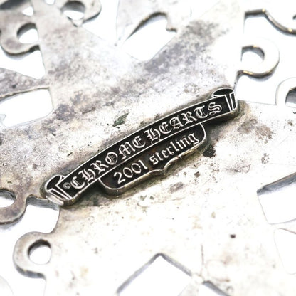 Chrome Hearts Buckl Oval Exlg Star XL Buckle Extra Large Silver Belt