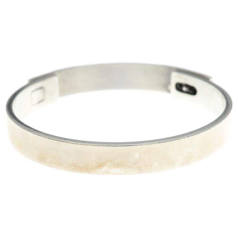 Hermes Collier de Chien Bangle Bracelet Silver