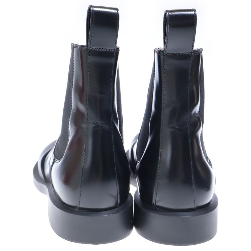 Loewe Terra Rubber Chelsea Booot Side Gore Leather Boots Black