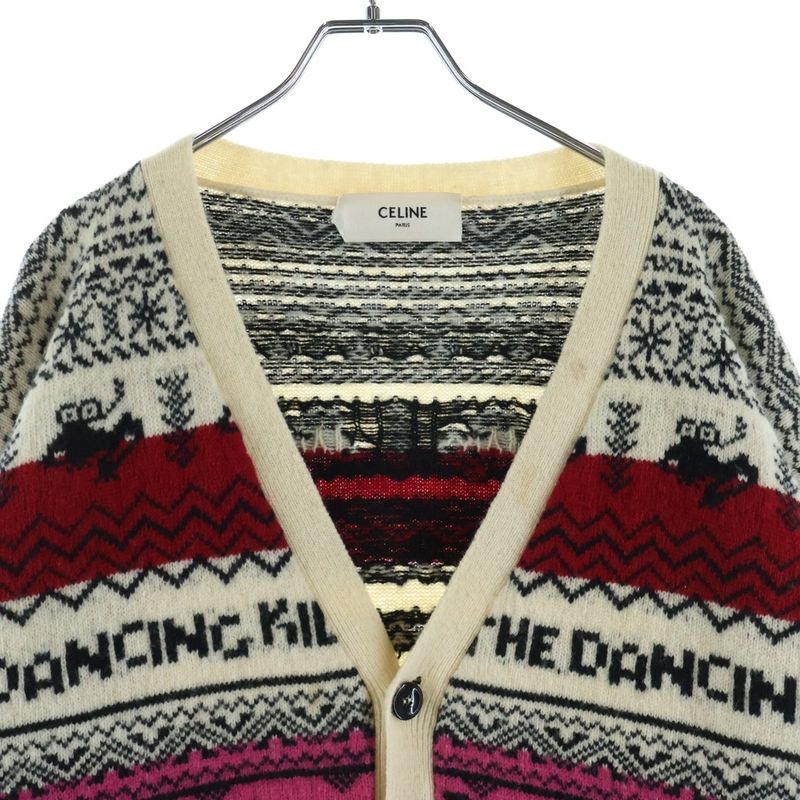 Celine the Dancing Kid Wool Jacquard Dolls Knit Cardigan Kid Jacket Multicolor