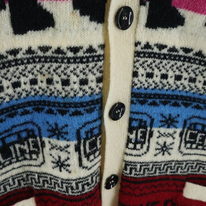 Celine the Dancing Kid Wool Jacquard Dolls Knit Cardigan Kid Jacket Multicolor