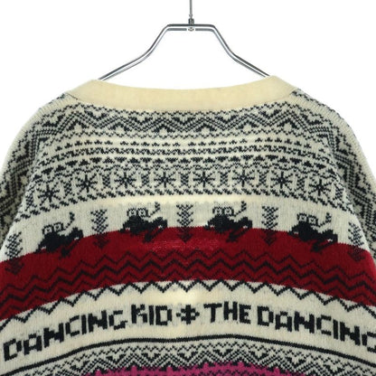 Celine the Dancing Kid Wool Jacquard Dolls Knit Cardigan Kid Jacket Multicolor