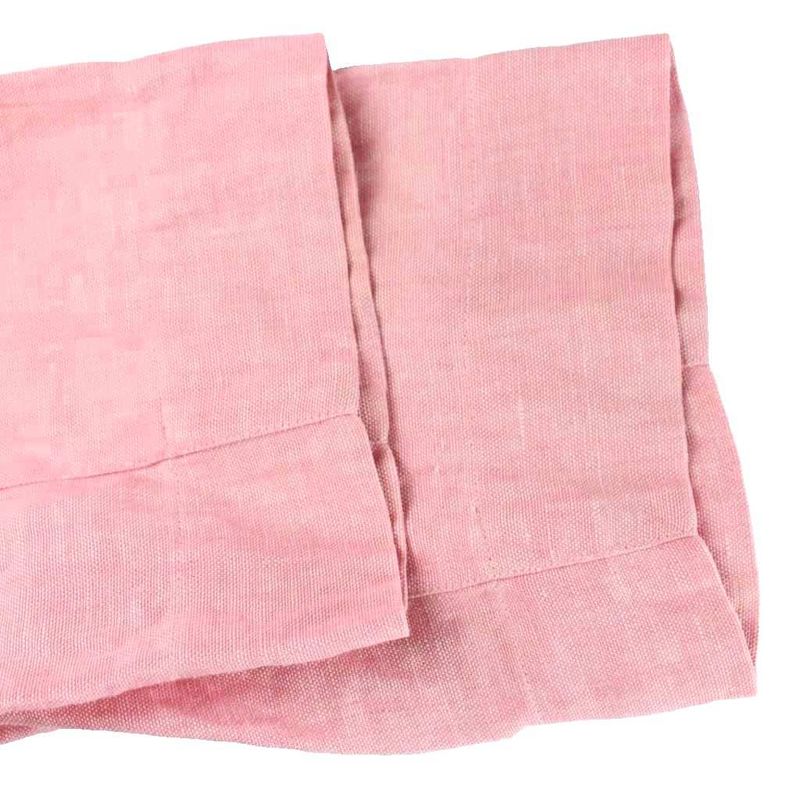 Chanel Vintage Jacket Linen Hemp Open Collar CC Logo Button 42 Pink MW