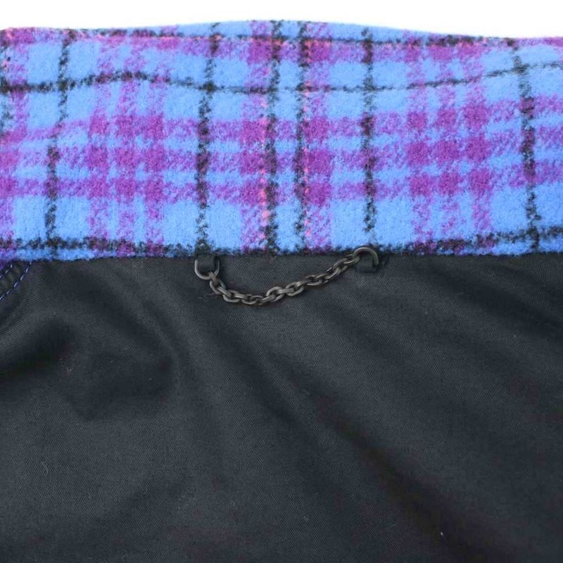Louis Vuitton Cropped Flannel Jacket Wool 50 Blue Purple Orr MW