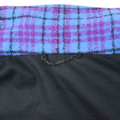 Louis Vuitton Cropped Flannel Jacket Wool 50 Blue Purple Orr MW