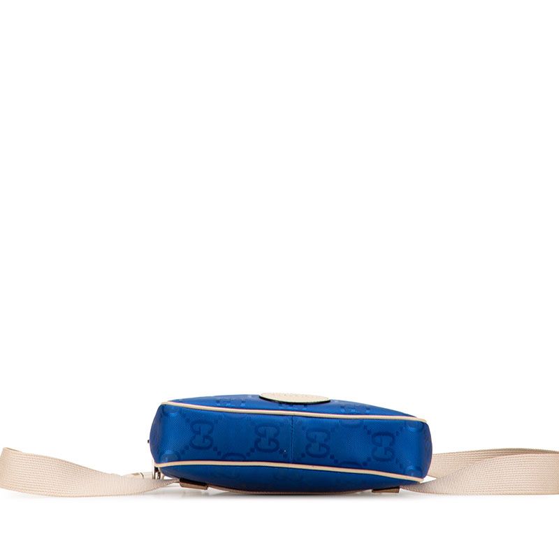 Gucci GG Nylon Off the Grid Belt Bag Blue Beige