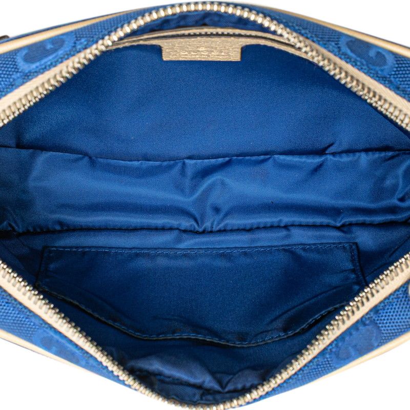 Gucci GG Nylon Off the Grid Belt Bag Blue Beige