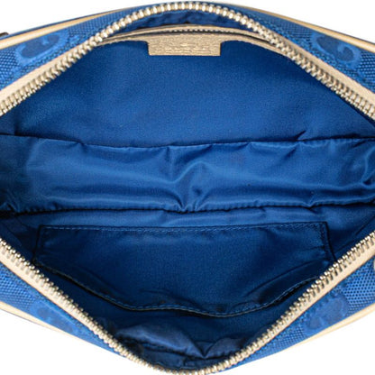 Gucci GG Nylon Off the Grid Belt Bag Blue Beige