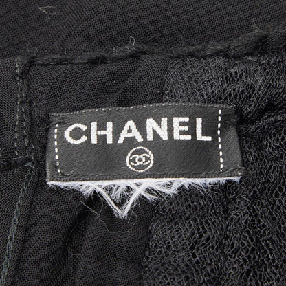 Chanel CC Logo Mesh Top Sleeveless Black Line Stone