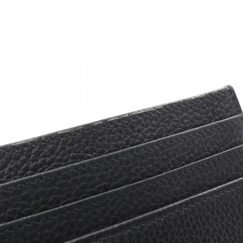 Dior Card Case CD Icon Holder Black Leather CD Lcon