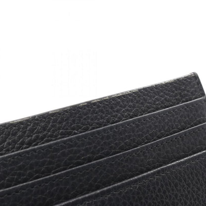 Dior Card Case CD Icon Holder Black Leather CD Lcon