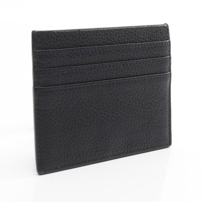 Dior Card Case CD Icon Holder Black Leather CD Lcon