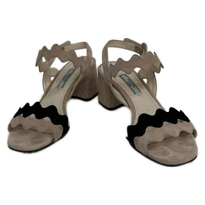 Prada Sandals 36.5 Pink Beige Black