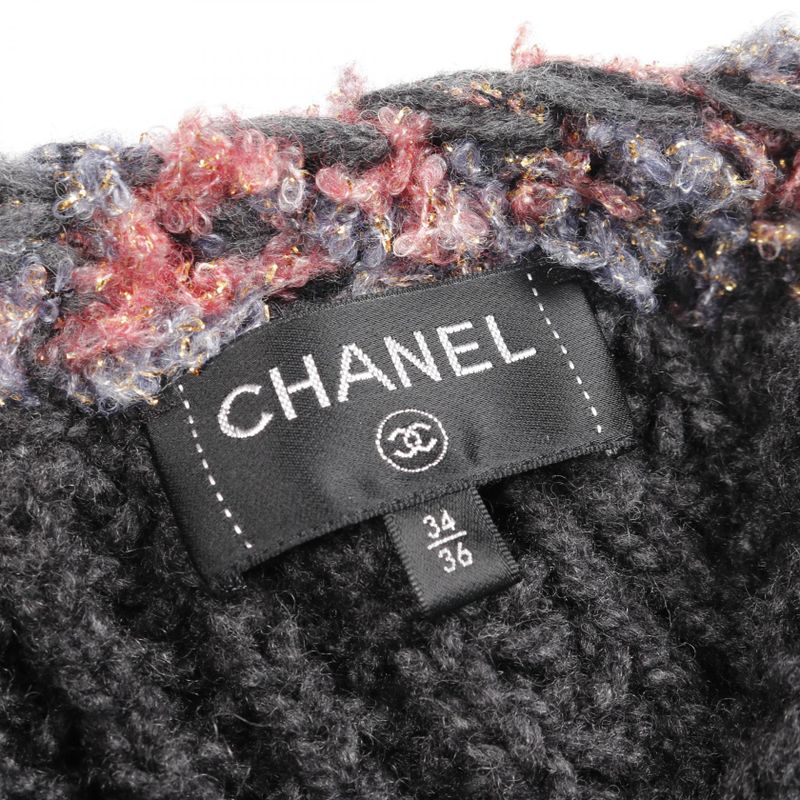 Chanel Cardigan CC Logo Button Cashmere