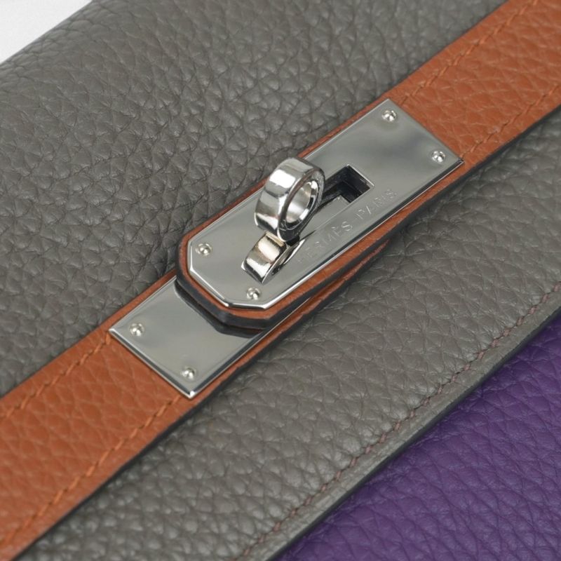 Hermes Kelly 32 Harlequin Tote Shoulder Bag Taurillon Clemence Ultra Violet