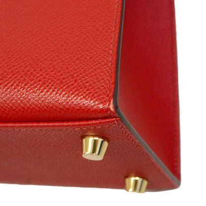 Hermes Handbag Kelly 25 Veau Epsom Rouge Casac Gold 2-Way Bag