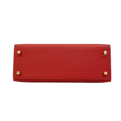 Hermes Handbag Kelly 25 Veau Epsom Rouge Casac Gold 2-Way Bag