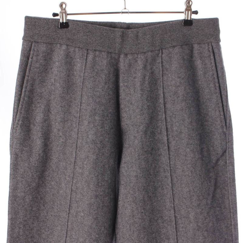 Dior Icons Cashmere Wool Back Logo Track Pants Trousers Gray