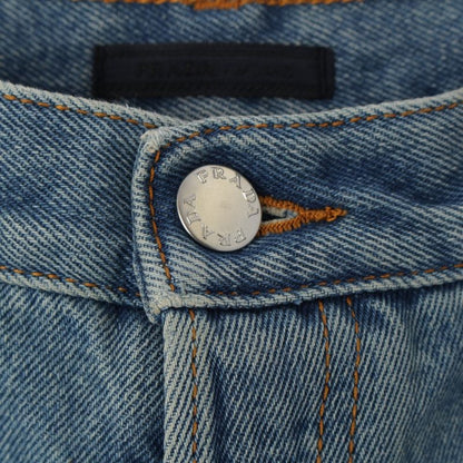 Prada Denim Triangle Logo 5 Pocket Pants Jeans Blue Indigo 34