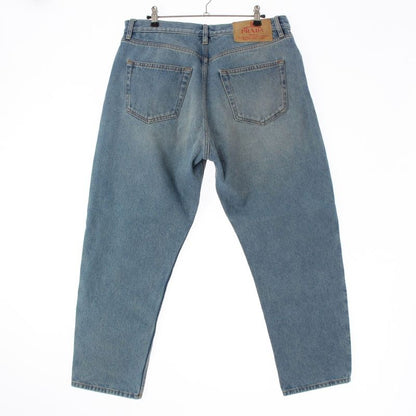 Prada Denim Triangle Logo 5 Pocket Pants Jeans Blue Indigo 34