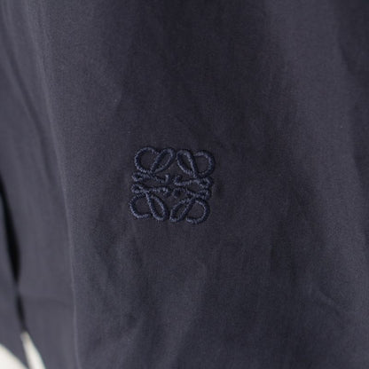 Loewe Cotton Anagram Embroidery Blouse Top Short Sleeve Shirt Navy Khaki Green