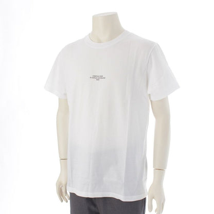 Dior Cotton Montaigne Logo Short Sleeve T-Shirt Top White