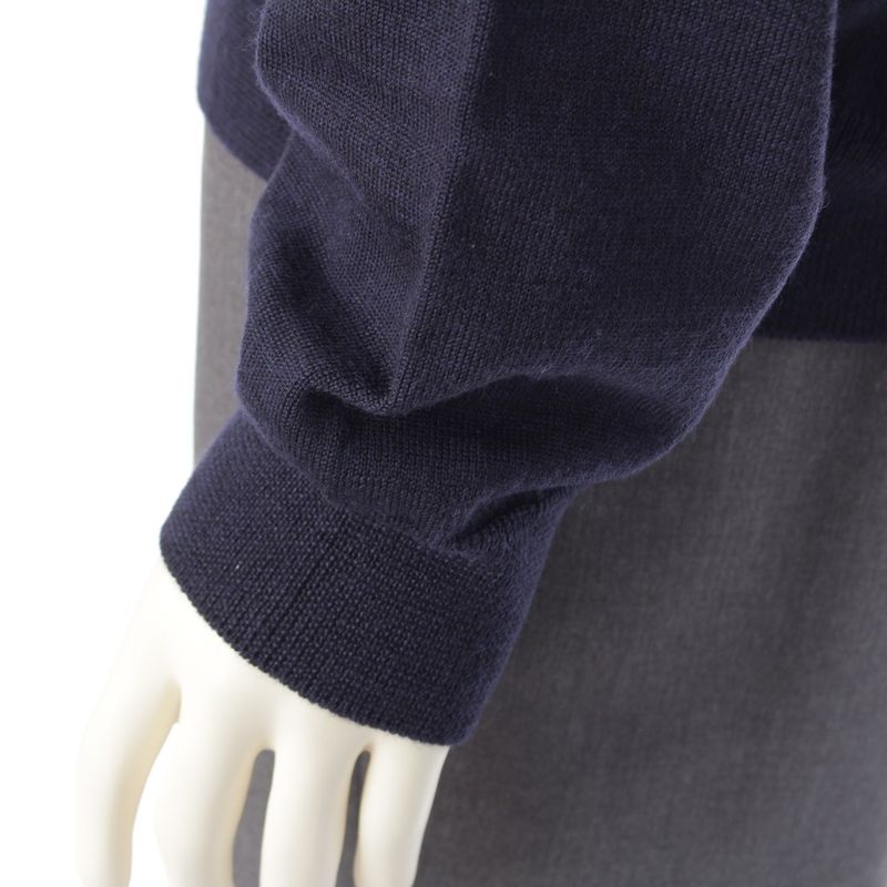 Celine Wool Triomphe Knit Sweater Top Navy XL