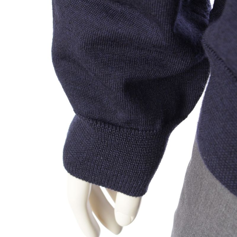 Celine Wool Triomphe Knit Sweater Top Navy XL