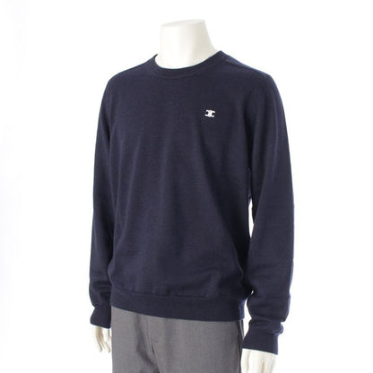 Celine Wool Triomphe Knit Sweater Top Navy XL