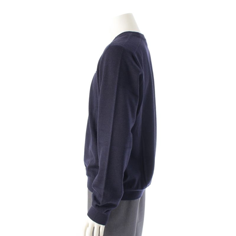 Celine Wool Triomphe Knit Sweater Top Navy XL