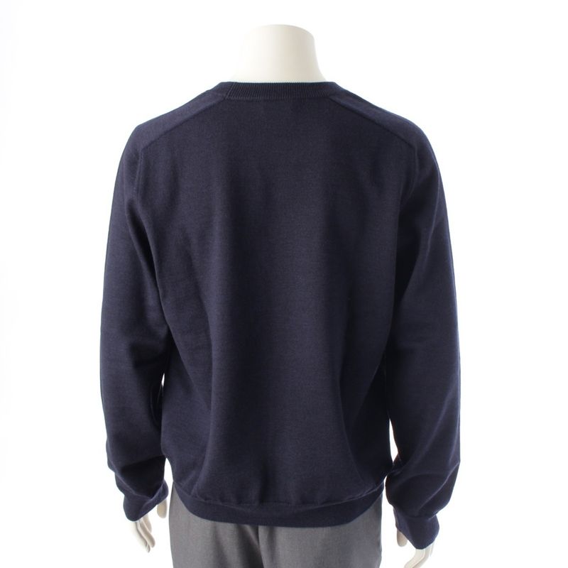 Celine Wool Triomphe Knit Sweater Top Navy XL