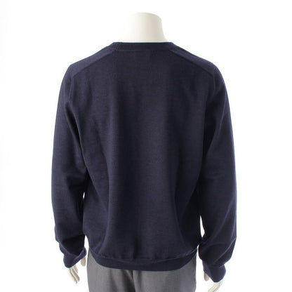 Celine Wool Triomphe Knit Sweater Top Navy XL