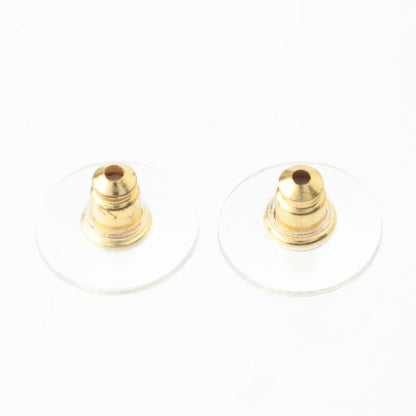 Chanel CC Logo Line Stone Earrings Gold