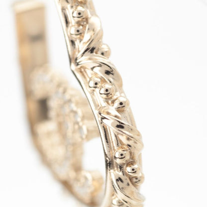Chanel CC Logo Line Stone Earrings Gold