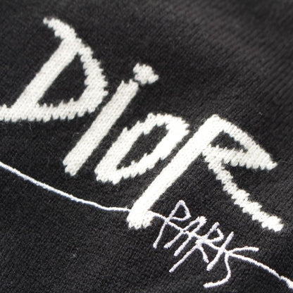 Dior Stussy Cashmere Logo Cardigan Black XS
