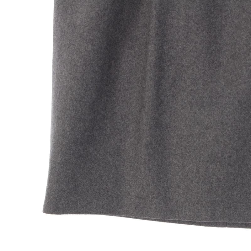 Chanel Wool Vintage Coco Button Skirt Gray 34