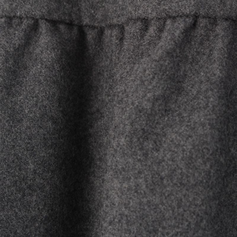 Chanel Wool Vintage Coco Button Skirt Gray 34