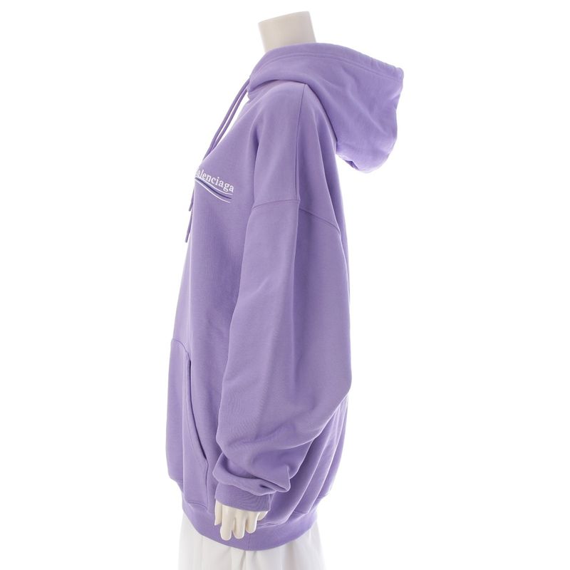Balenciaga Campaign Logo Pullover Hoodie Top Purple