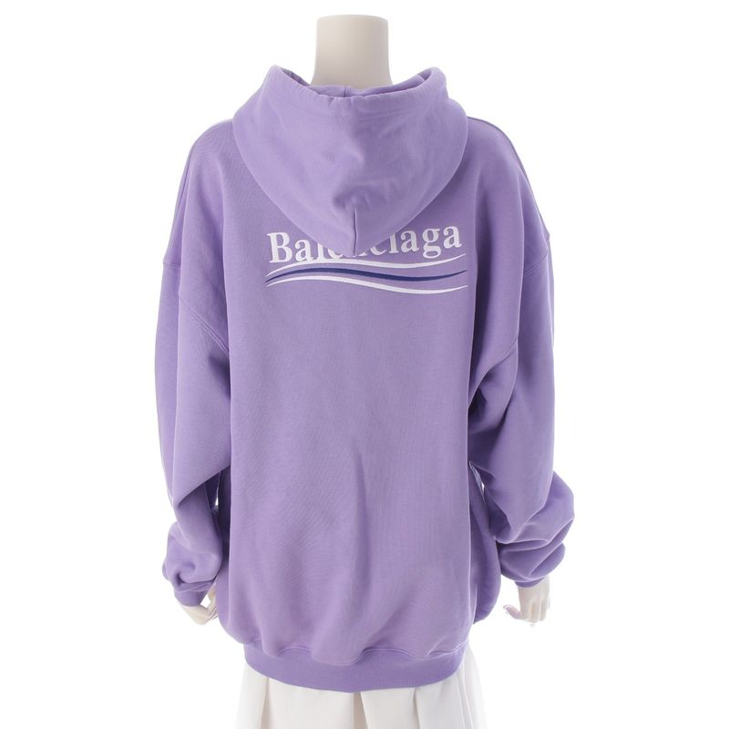 Balenciaga Campaign Logo Pullover Hoodie Top Purple