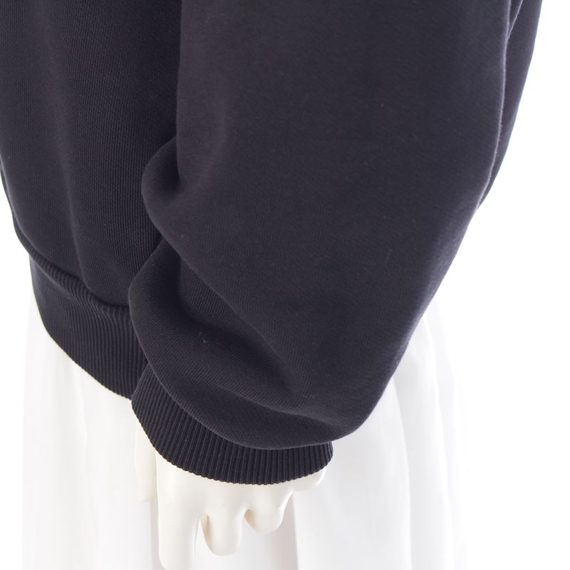 Balenciaga Logo Print Crew Neck Trainer Sweatshirt Top Black XS