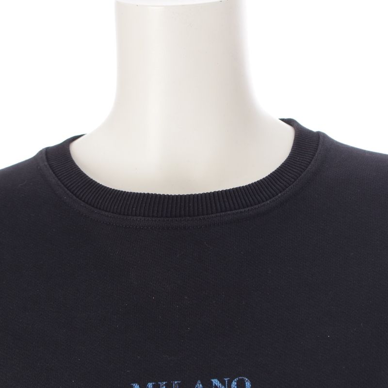 Balenciaga Logo Print Crew Neck Trainer Sweatshirt Top Black XS