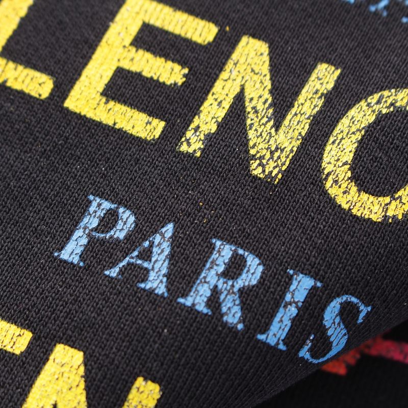 Balenciaga Logo Print Crew Neck Trainer Sweatshirt Top Black XS