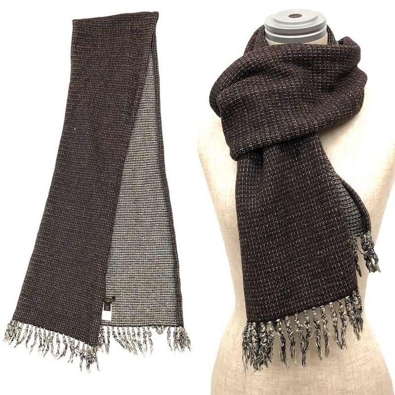 Louis Vuitton Scarf Wool Silk Brown