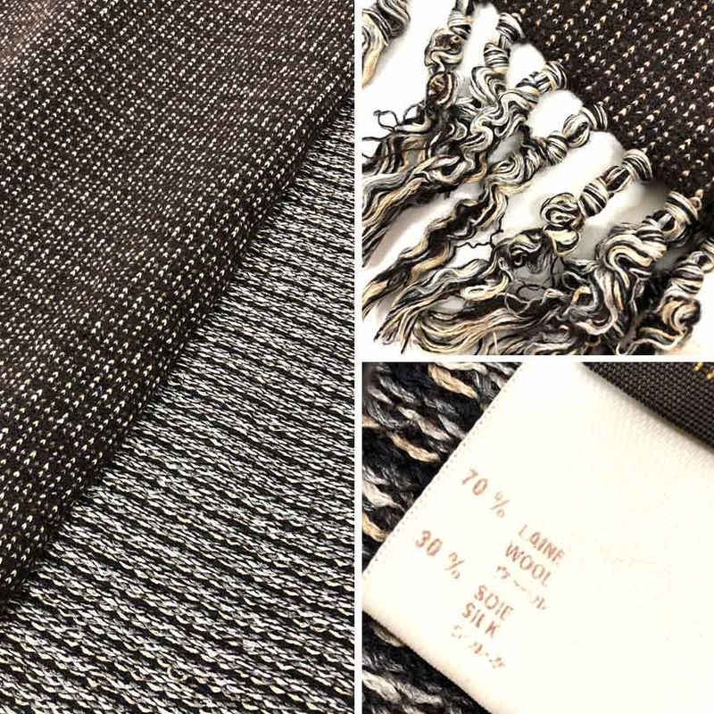 Louis Vuitton Scarf Wool Silk Brown