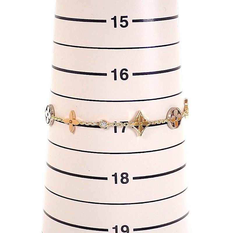 Louis Vuitton Monogram Idylle Bracelet 18k Yellow Gold 18k Pink Diamond