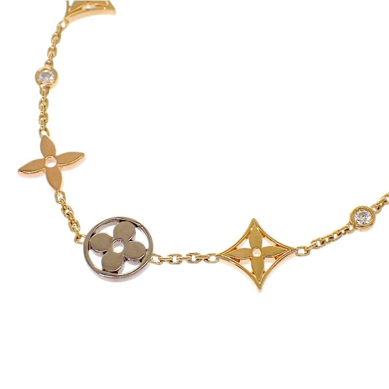 Louis Vuitton Monogram Idylle Bracelet 18k Yellow Gold 18k Pink Diamond
