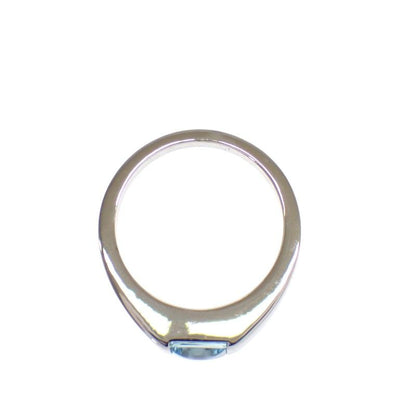 Cartier Tank Ring 52 Gold 18k WG Aquamarine Polished