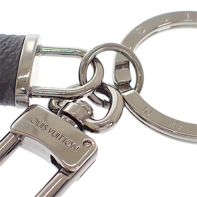 Louis Vuitton Porte Cles Whistle Key Holder Metal Black Monogram Eclipse Key
