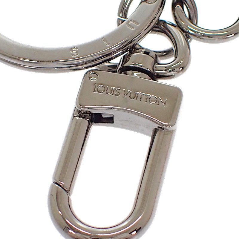 Louis Vuitton Porte Cles Whistle Key Holder Metal Black Monogram Eclipse Key