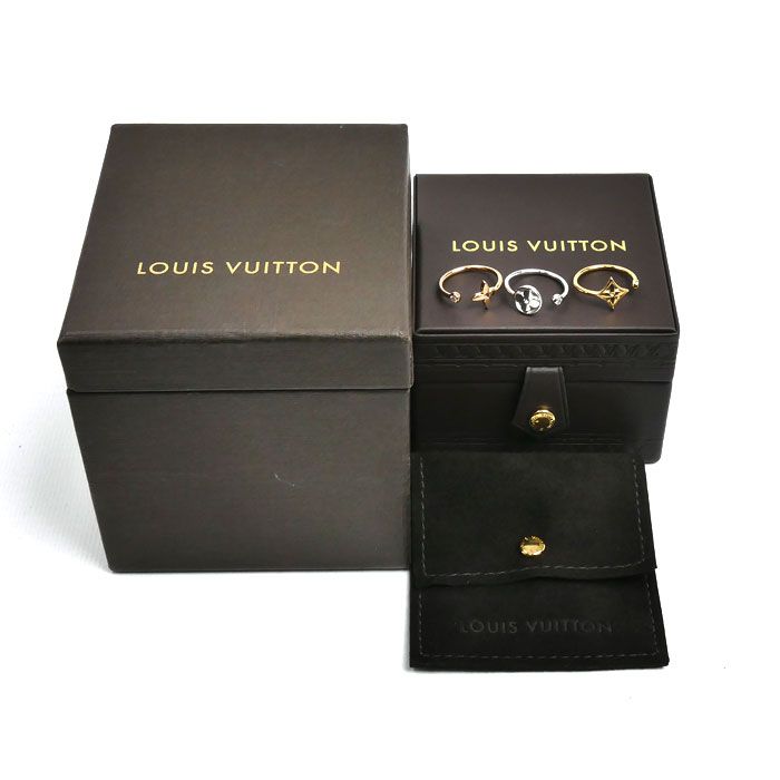 Louis Vuitton 18k Yellow Gold PG WG Bag Monogram Idylle Diamond Ring No 9 49